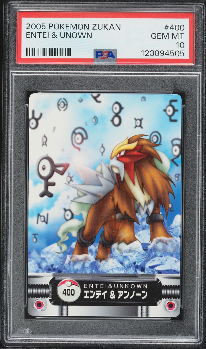 2005 Pokemon Japanese Zukan Entei & Unown #400 PSA 10 GEM MINT