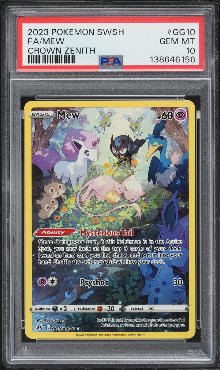 2023 Pokemon Sword & Shield Crown Zenith Alt Art Mew #GG10 PSA 10 GEM MINT