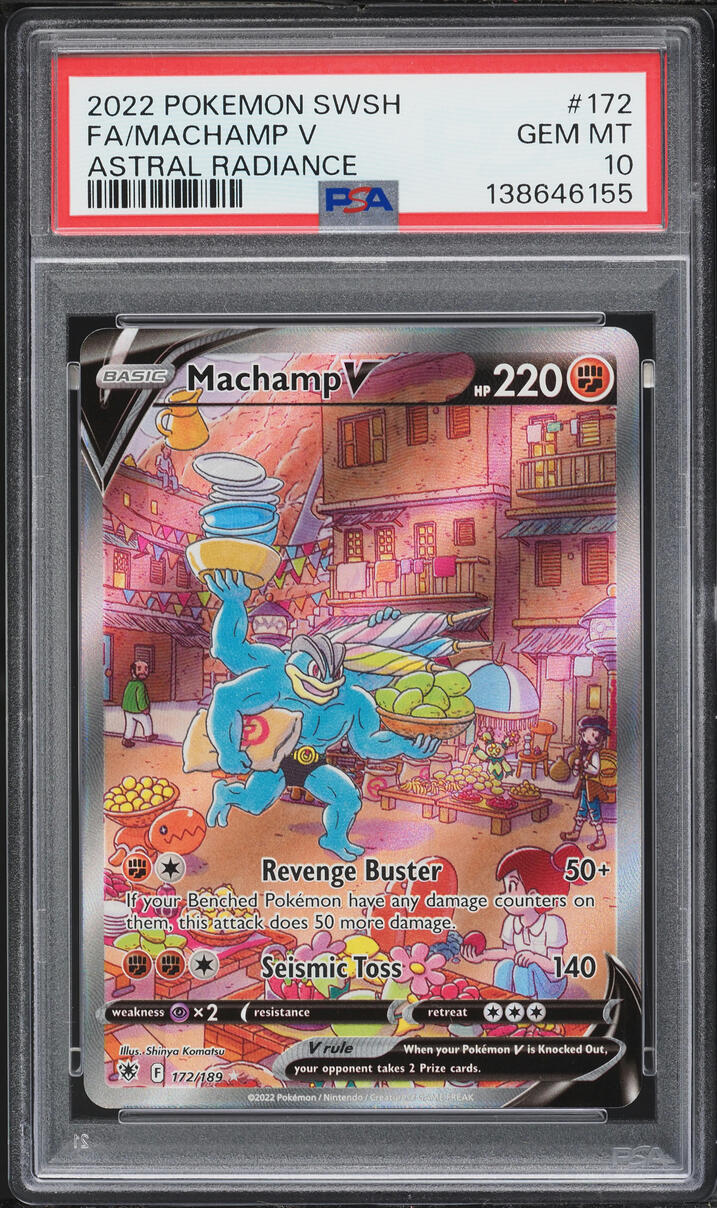 2022 Pokemon Sword & Shield Astral Radiance Alt Art Machamp V #172 PSA 10 GEM MINT