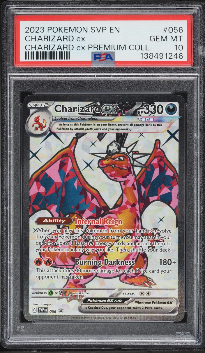 2023 Pokemon Scarlet & Violet Promo Premium Collection Full Art Charizard EX #56 PSA 10 GEM