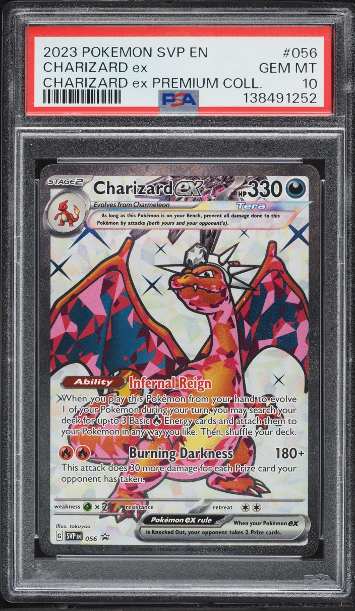 2023 Pokemon Scarlet & Violet Promo Premium Collection Full Art Charizard EX #56 PSA 10 GEM