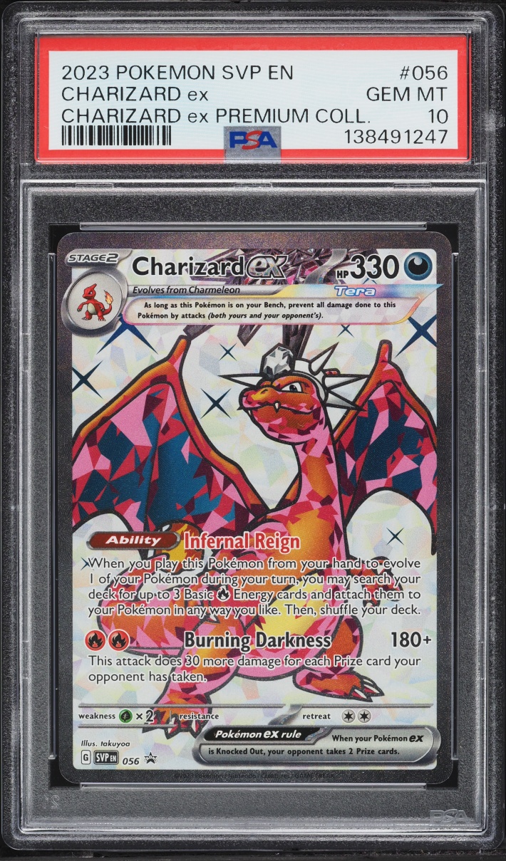 2023 Pokemon Scarlet & Violet Promo Premium Collection Full Art Charizard EX #56 PSA 10 GEM