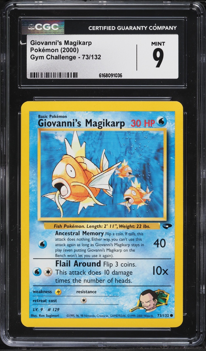 2000 Pokemon Gym Challenge Giovanni's Magikarp #73 CGC 9 MINT