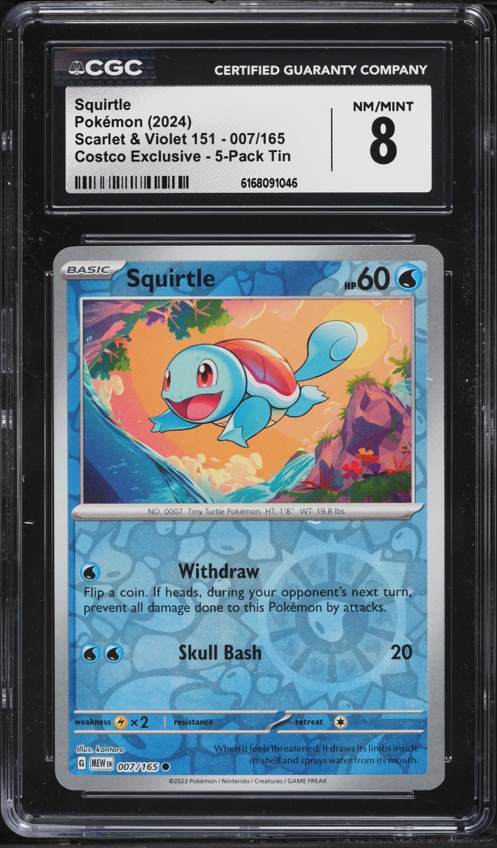 2024 Pokemon Scarlet & Violet 151 Costco Exclusive Squirtle #7 CGC 8 NM-MT