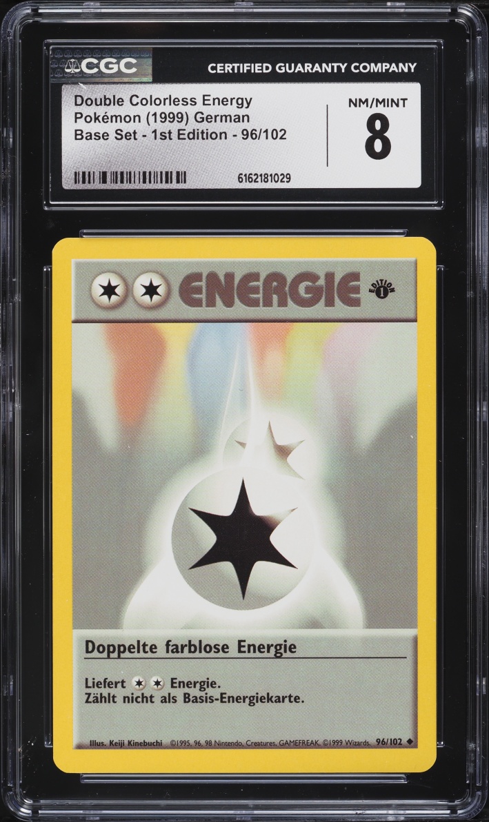 1999 Pokemon German Base Set 1st Edition Double Colorless Energy #96 CGC 8 NM-MT