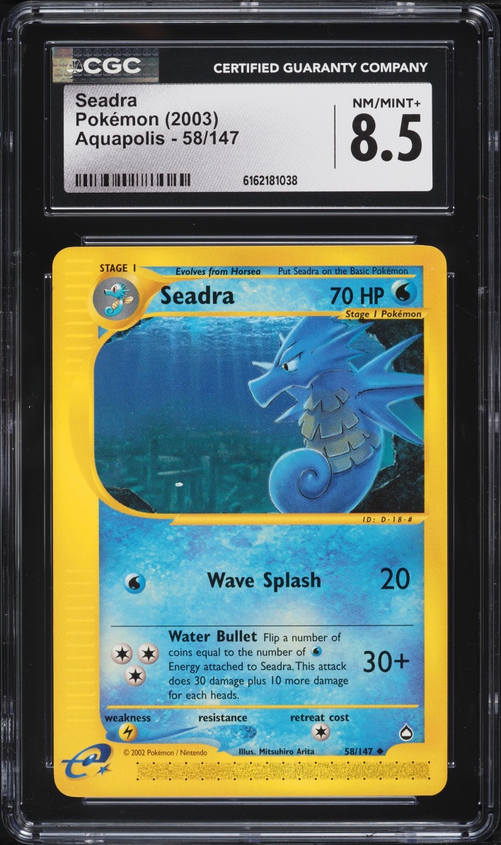 2003 Pokemon Aquapolis Seadra #58 CGC 8.5 NM-MT+
