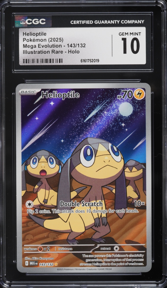 2025 Pokemon Mega Evolution IR Helioptile #143 CGC 10 GEM MINT