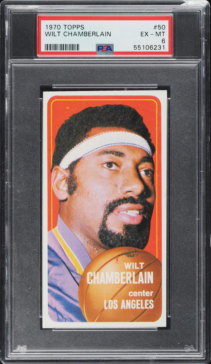 1970 Topps Basketball Wilt Chamberlain #50 PSA 6 EXMT