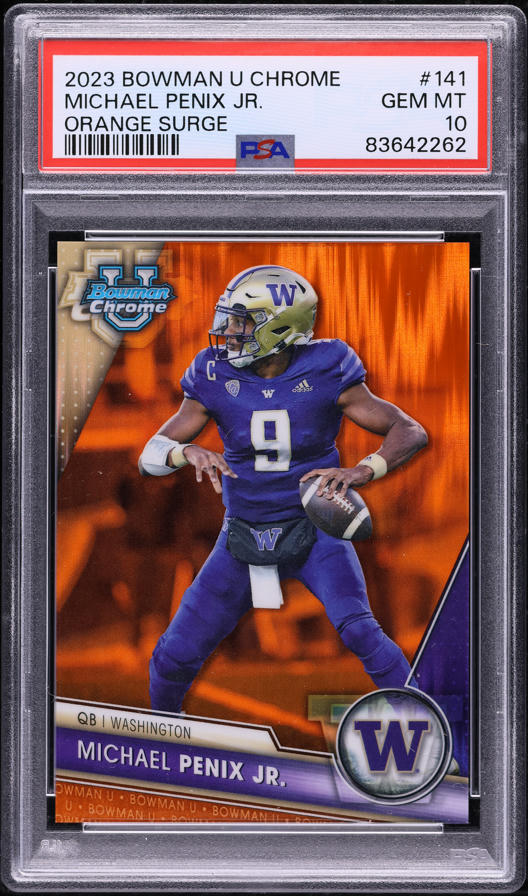 phk☆ 2023 Bowman Chrome U The Big Kahuna Orange Michael Penix Jr