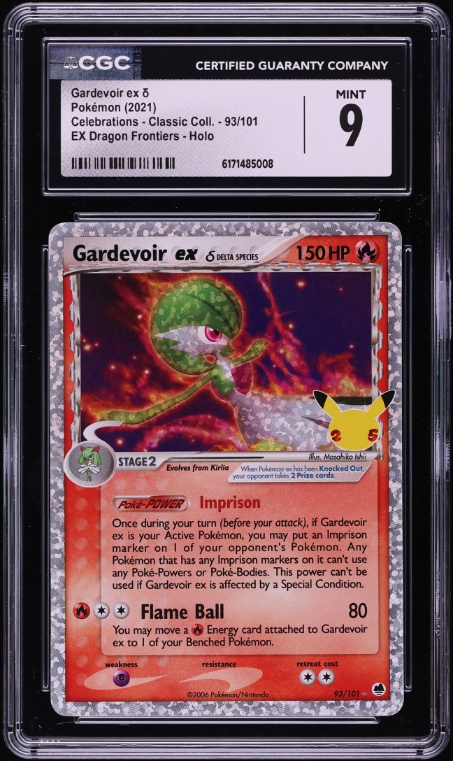 2021 Pokemon Sword & Shield Celebrations Classic Collection Holo Gardevoir EX #93 CGC 9 MINT
