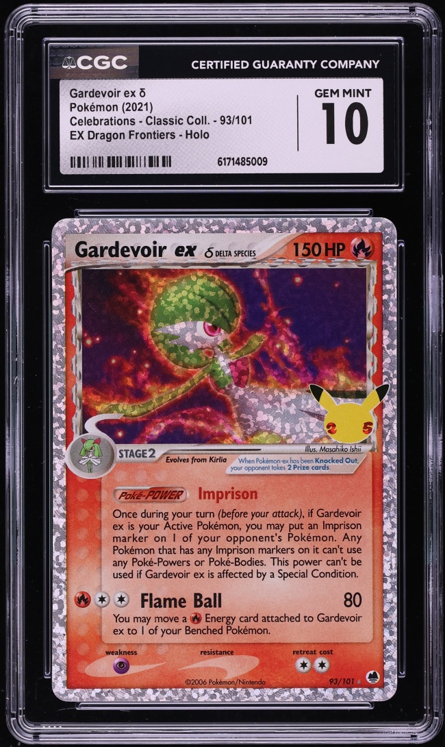 2021 Pokemon Sword & Shield Celebrations Classic Collection Holo Gardevoir EX #93 CGC 10 GEM