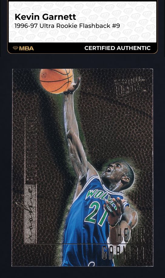 1996 Finest Basketball Kevin Garnett #205 PSA 9 MINT on Fanatics