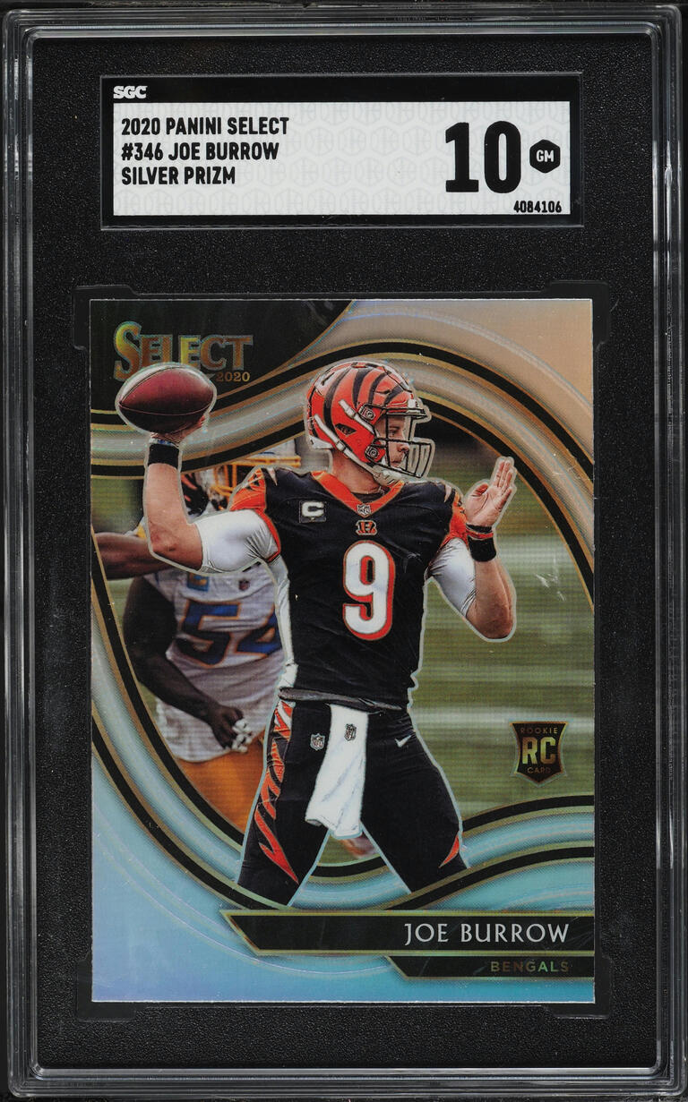 2020 Select Field Level Silver Prizm Joe Burrow ROOKIE #346 SGC 10 GEM MINT