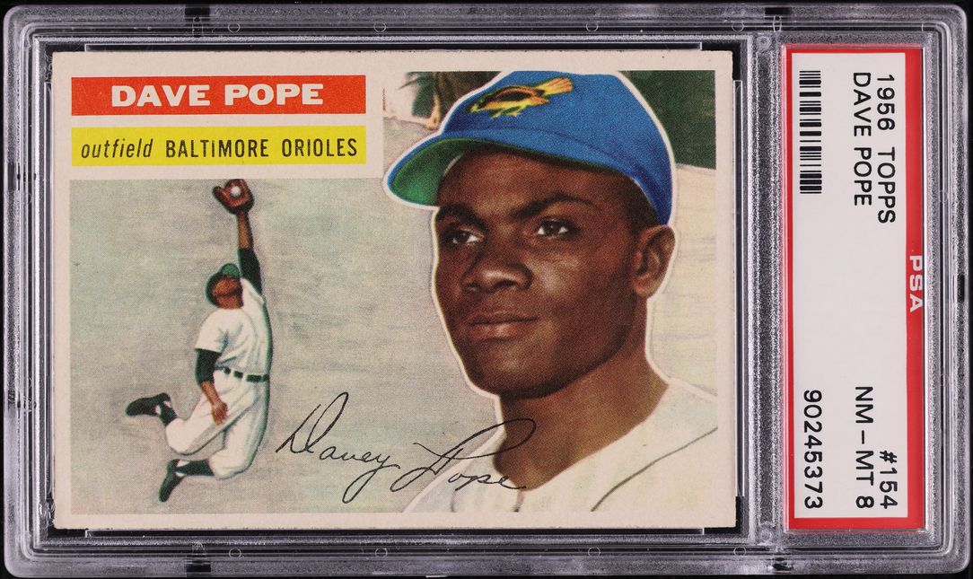 1956 Topps Dave Pope #154 PSA 8 NM-MT