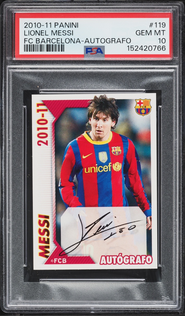 2010 Panini FC Barcelona Lionel Messi #119 PSA 10 GEM MINT