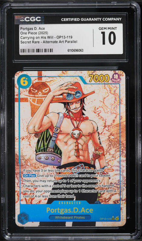 2025 One Piece Japanese Carrying On His Will Alt Art Portgas D
