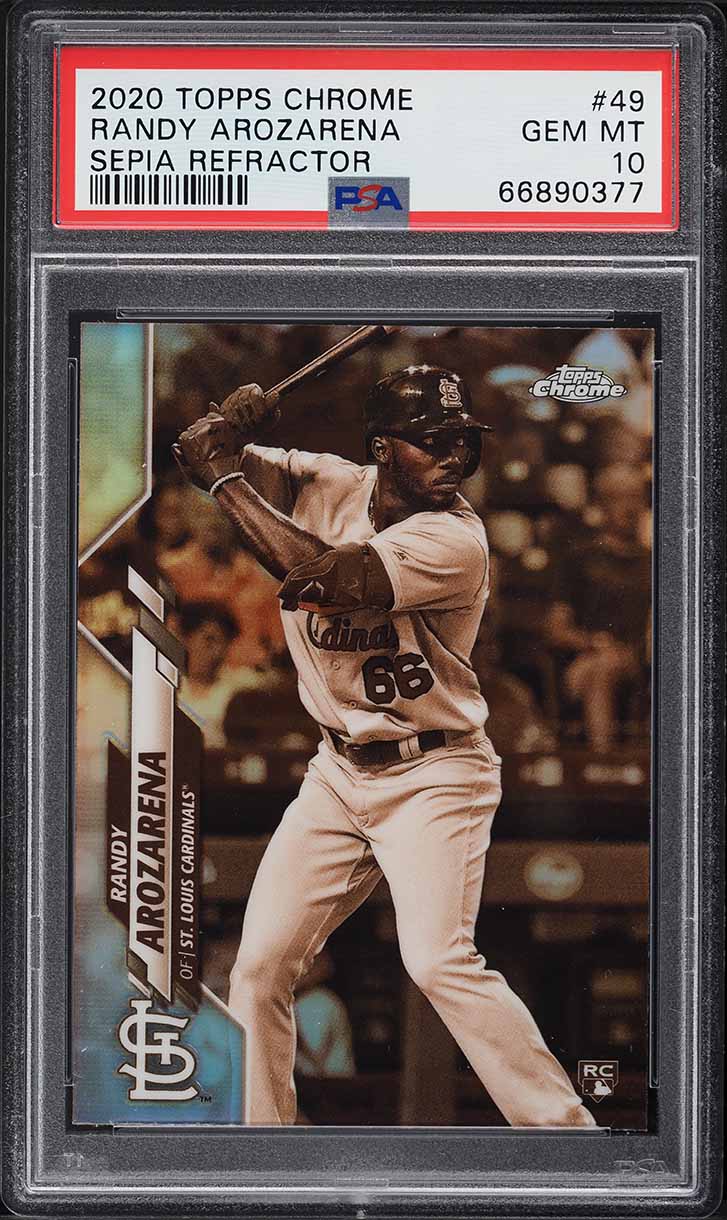 2020 Topps Randy Arozarena ROOKIE #229 PSA 9 MINT on Fanatics Collect