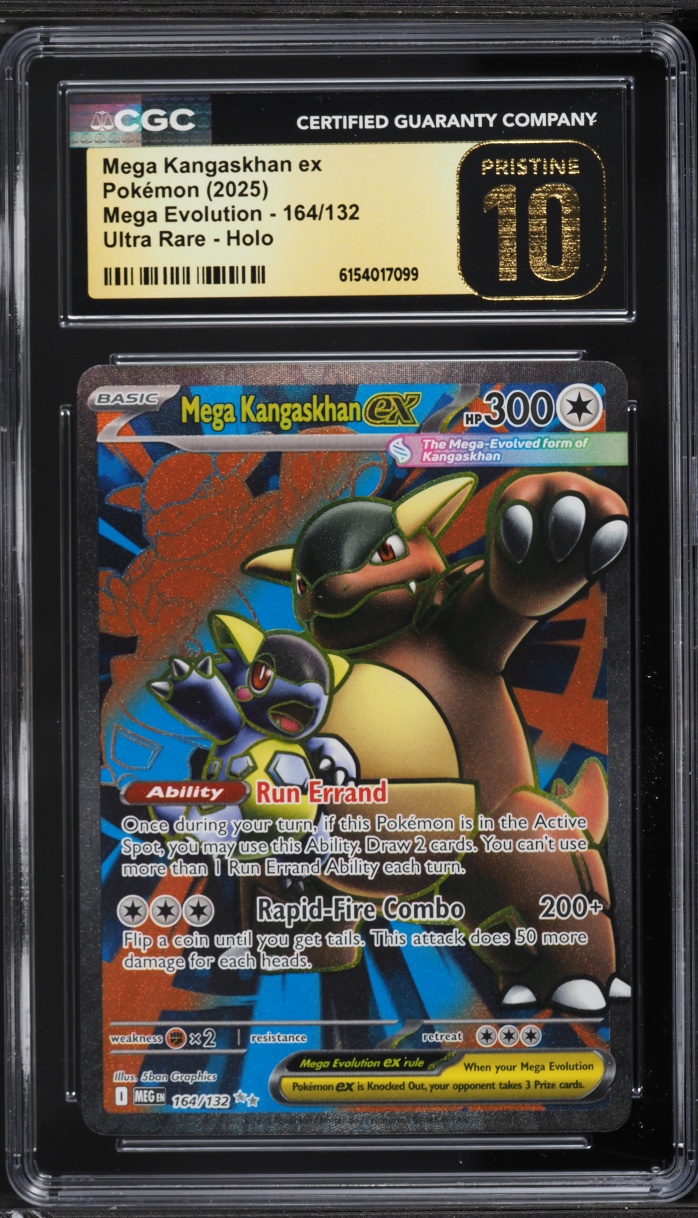 2025 Pokemon Mega Evolution Full Art Mega Kangaskhan EX #164 CGC 10 PRISTINE