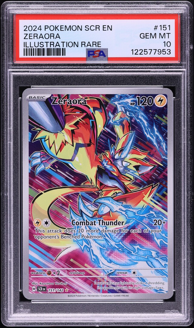 2024 Pokemon Scarlet & Violet Stellar Crown IR Zeraora #151 PSA 10 GEM MINT