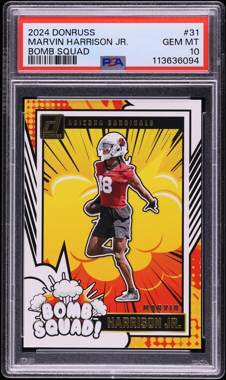 2024 Donruss Bomb Squad Marvin Harrison Jr. ROOKIE #31 PSA 10 GEM MINT