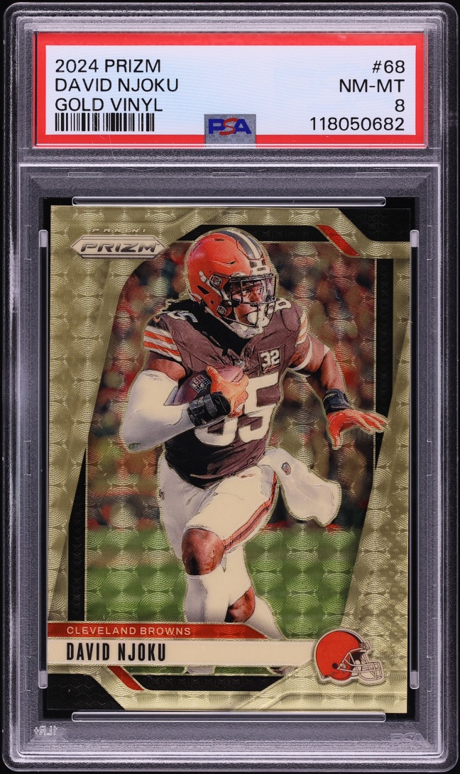2024 Panini Prizm Gold Vinyl David Njoku 1/5 #68 PSA 8 NM-MT
