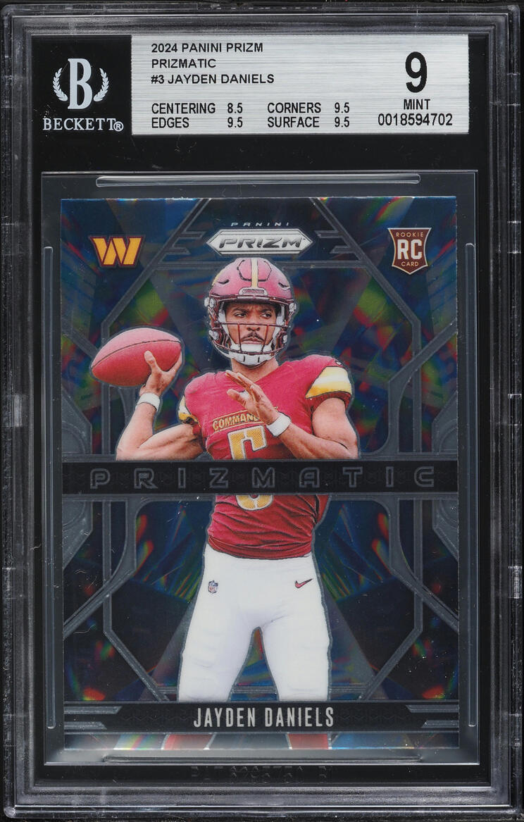 2024 Panini Prizm Prizmatic Jayden Daniels ROOKIE #3 BGS 9 MINT