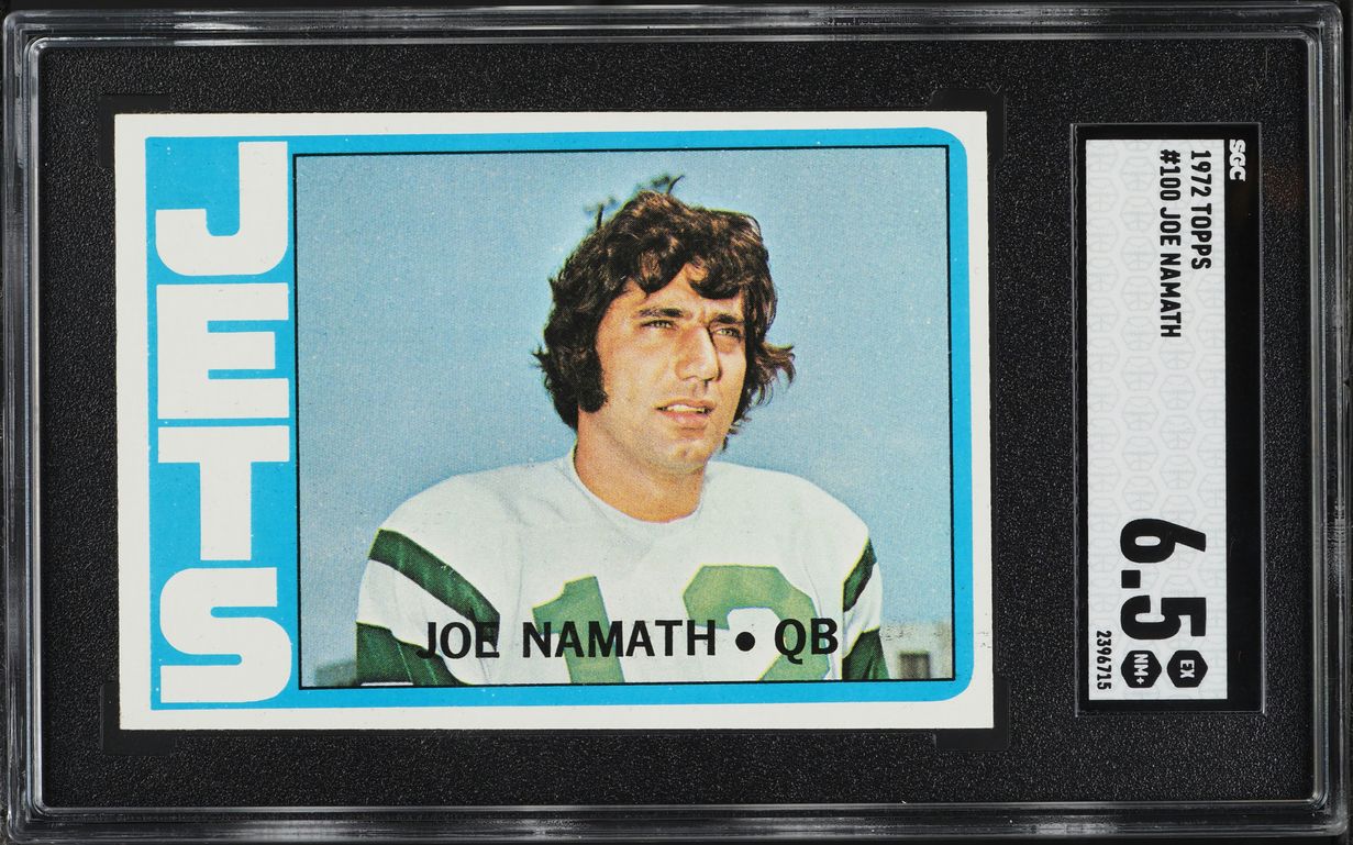 1972 Topps Football Joe Namath #100 SGC 6.5 EXMT+