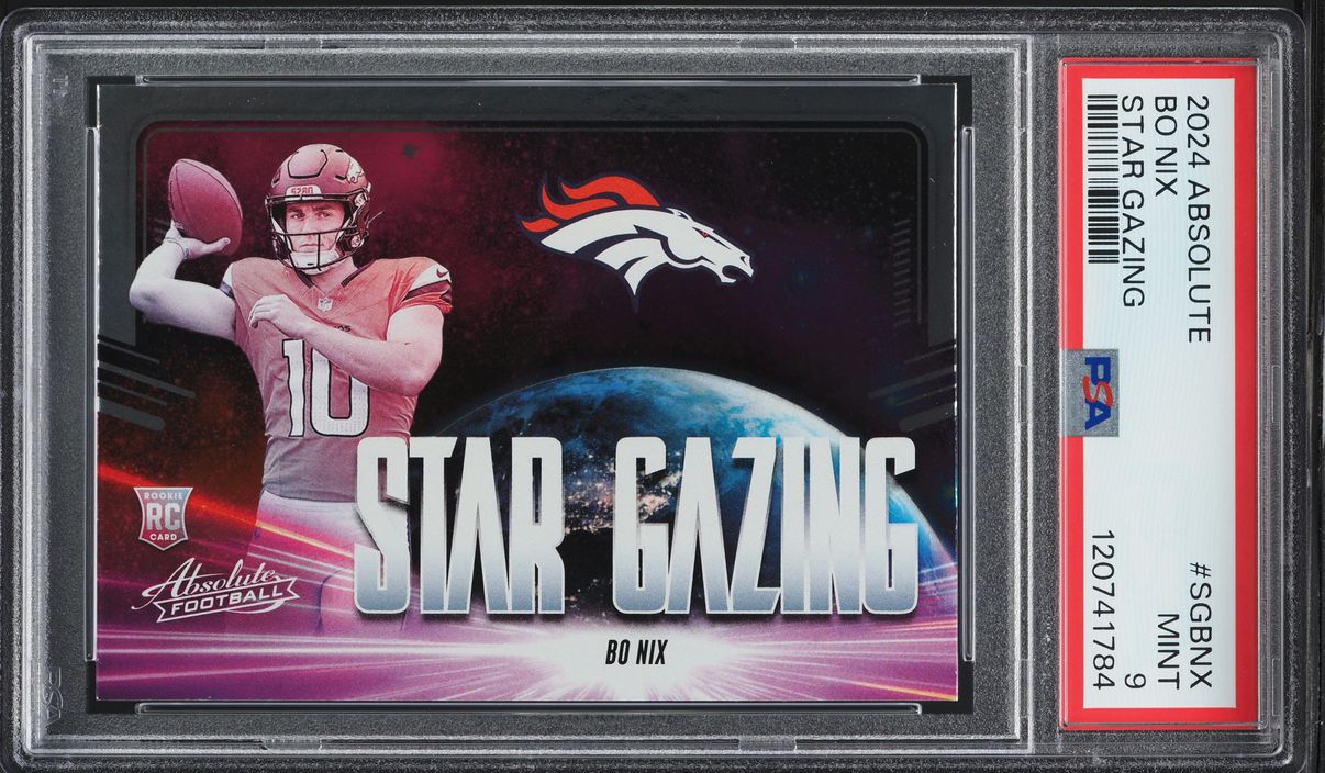 2024 Absolute Football Star Gazing Bo Nix ROOKIE #SG-BNX PSA