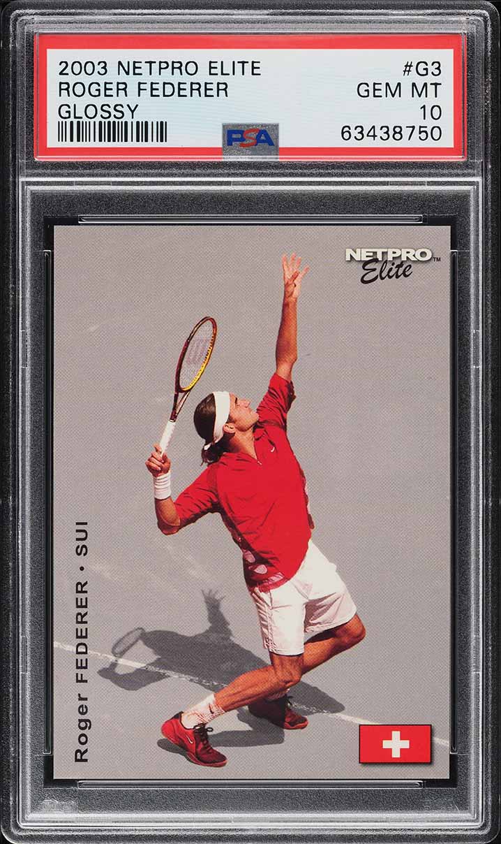 その他 2003 Netpro Elite Roger Federer PSA10 2003 Netpro Elite Glossy Roger Federer ROOKIE /100 #G3 PSA 10 GEM