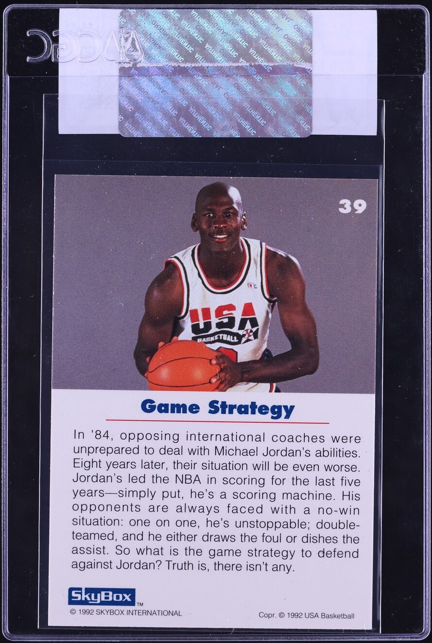 1992 Skybox USA Michael Jordan #39 CGC AUTH