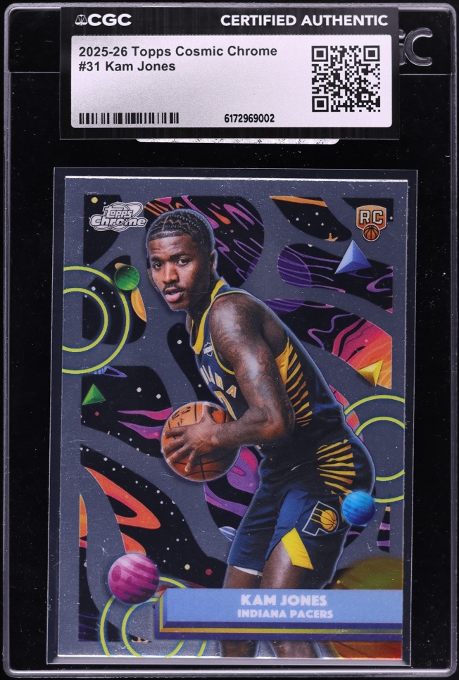 2025 Topps Chrome Cosmic Kam Jones ROOKIE #31 CGC AUTH