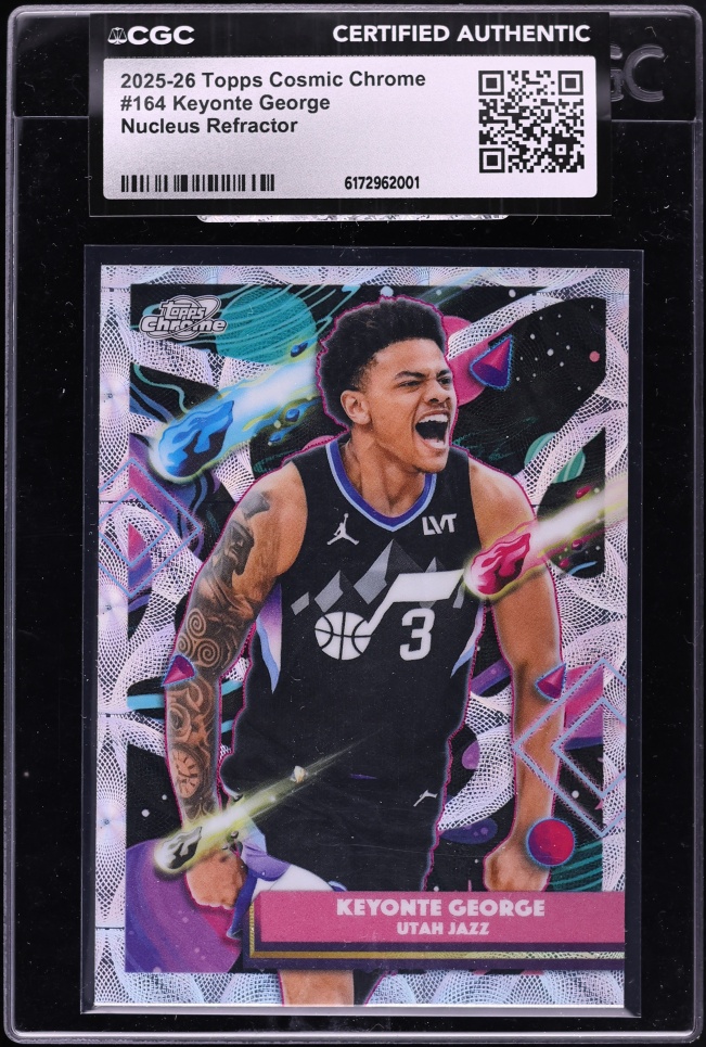 2025 Topps Chrome Cosmic Nucleus Refractor Keyonte George #164 CGC AUTH