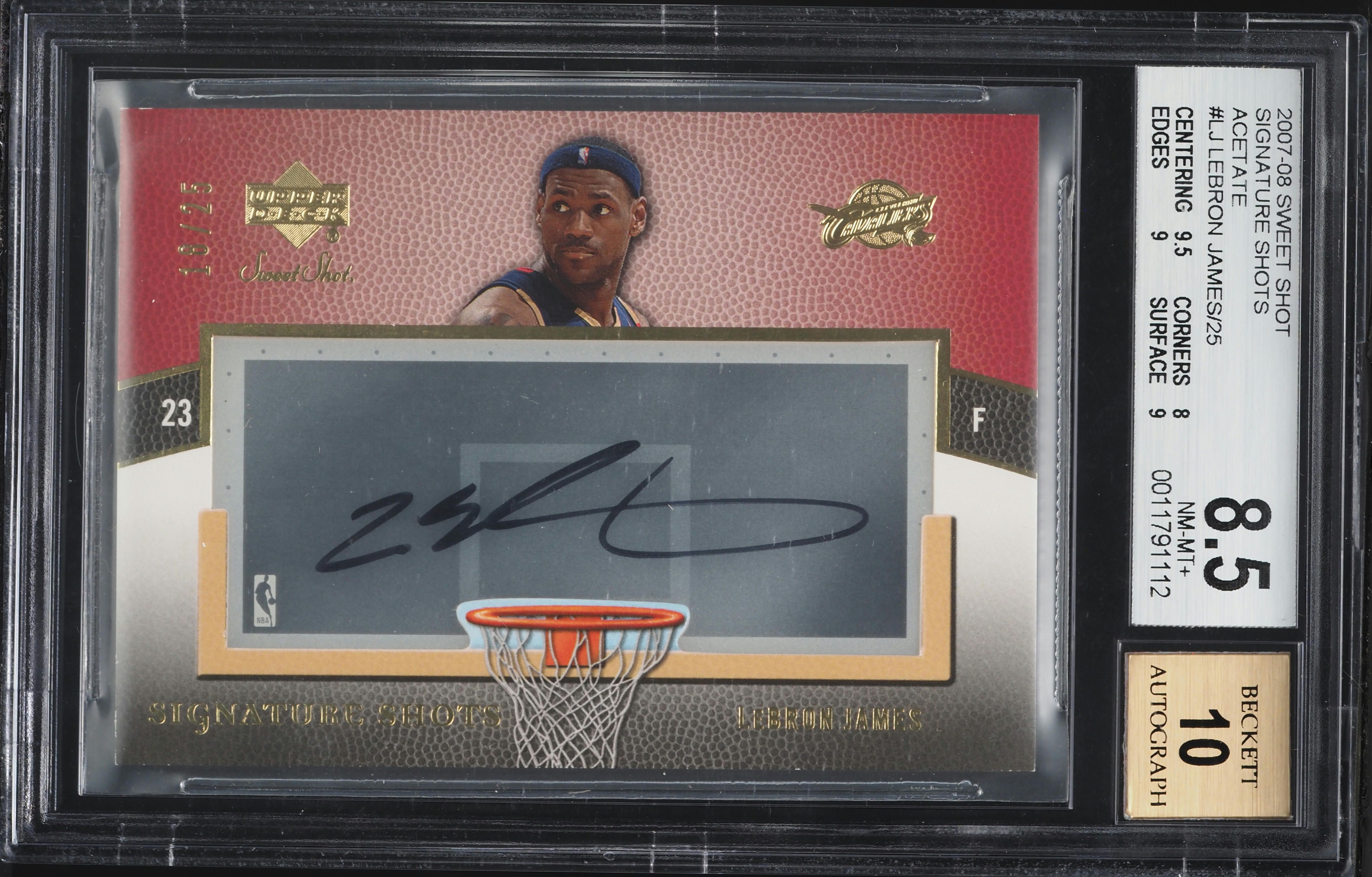 2007 UD Sweet Shot Signature Acetate LeBron James AUTO /25 #SA-LJ