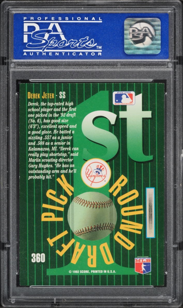 1993 Select Derek Jeter ROOKIE #360 PSA 9 MINT