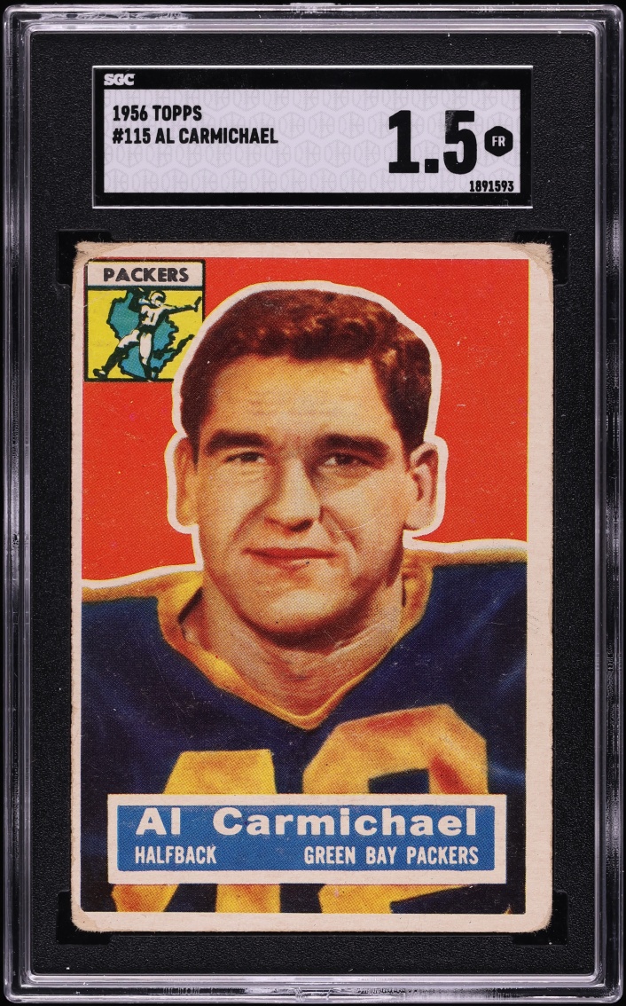 1956 Topps Football Al Carmichael #115 SGC 1.5 FR