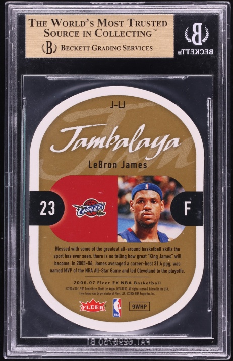 2006 Fleer E-X Jambalaya Die-Cut LeBron James #J-LJ BGS 9.5 GEM MINT - Photo 2