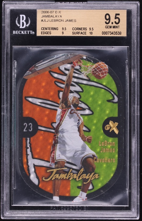 2006 Fleer E-X Jambalaya Die-Cut LeBron James #J-LJ BGS 9.5 GEM MINT - Photo 1