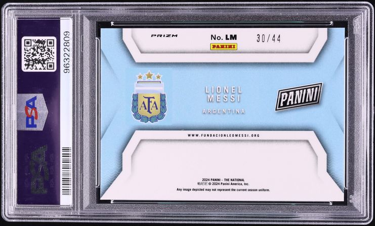 2024 Panini NSCC VIP Gold Color Blast Lionel Messi /44 #LM PSA 8 NM-MT - Photo 2