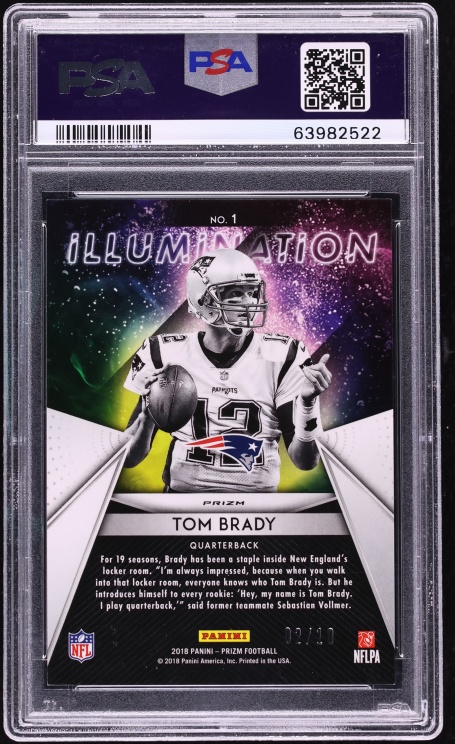 2018 Panini Prizm Illumination Gold Mojo Tom Brady /10 #1 PSA 10 GEM MINT - Photo 2