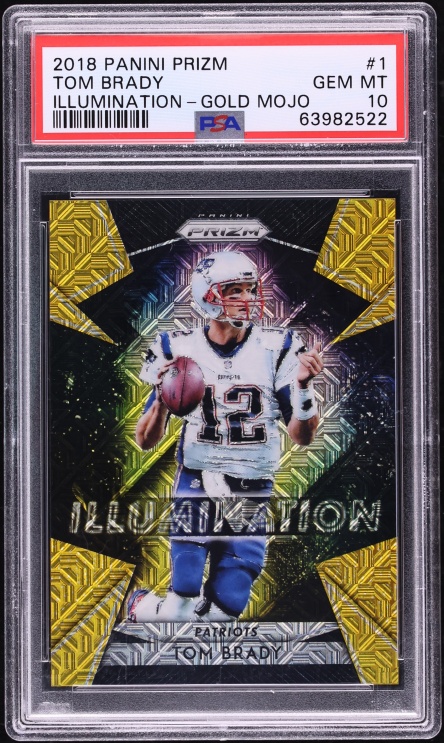 2018 Panini Prizm Illumination Gold Mojo Tom Brady /10 #1 PSA 10 GEM MINT - Photo 1
