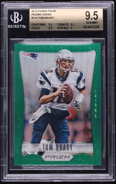 2012 Panini Prizm Green Tom Brady #116 BGS 9.5 GEM MINT - Photo 1