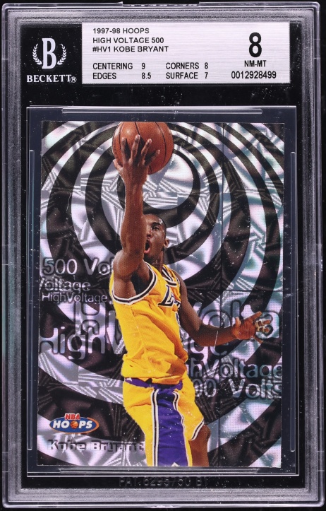 1997 Hoops High Voltage Kobe Bryant /500 #HV1 BGS 8 NM-MT - Photo 1