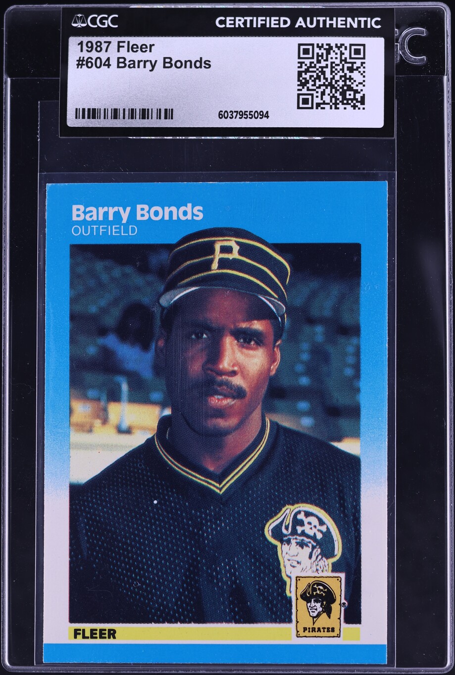 1987 Fleer Barry Bonds ROOKIE #604 CGC AUTH