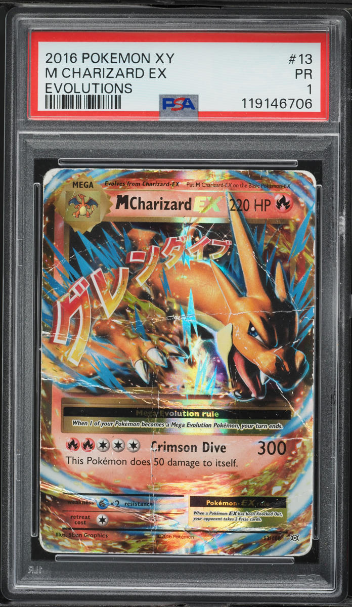 2016 Pokemon XY Evolutions M Charizard EX #13 PSA 1 PR
