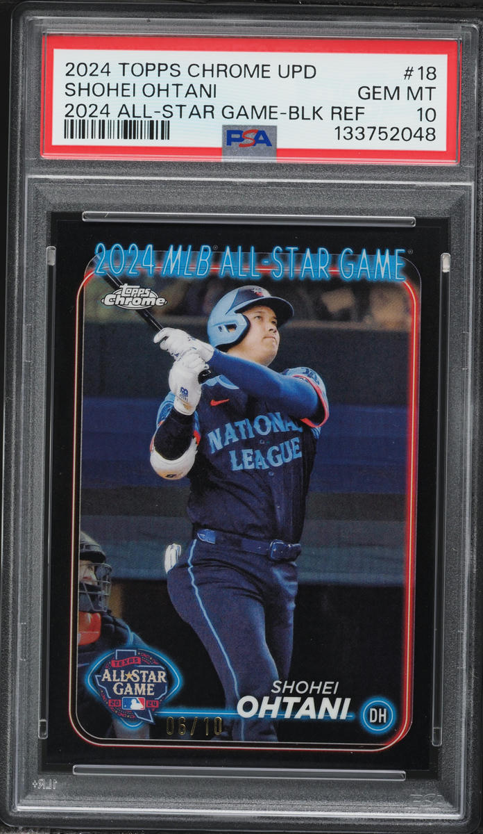 2024 Topps Chrome Update All-Star Game Black Refractor Shohei Ohtani /10 #ASGC-18 PSA 10 GEM
