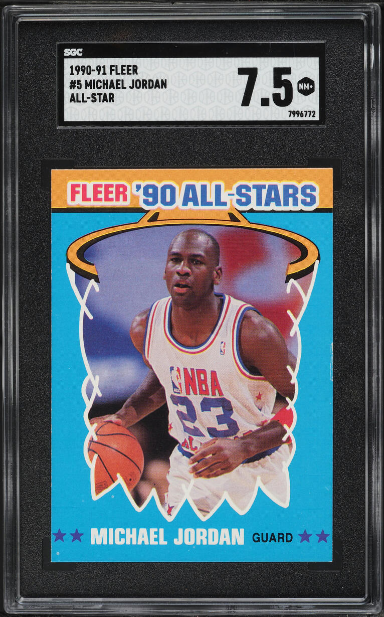 1990 Fleer All-Stars Michael Jordan #5 SGC 7.5 NRMT+
