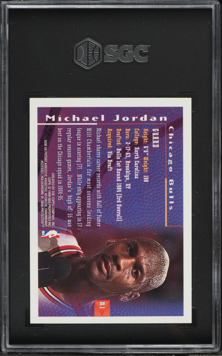 1995 Finest Mystery Michael Jordan #M1 SGC 7 NRMT