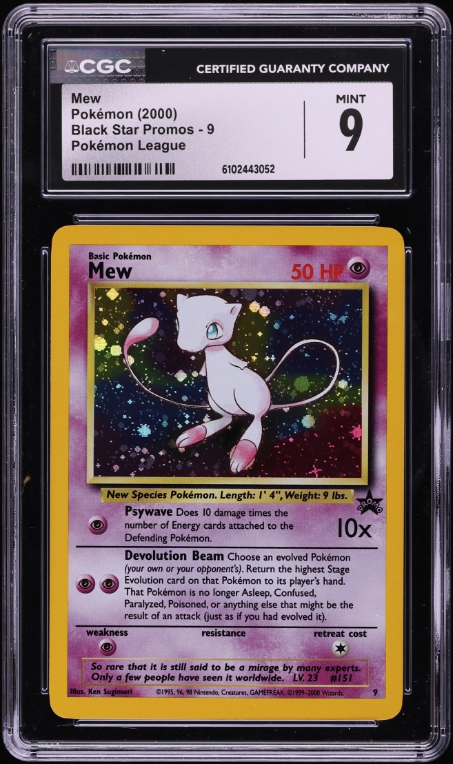 2000 Pokemon League Promo Holo Mew #9 CGC 9 MINT