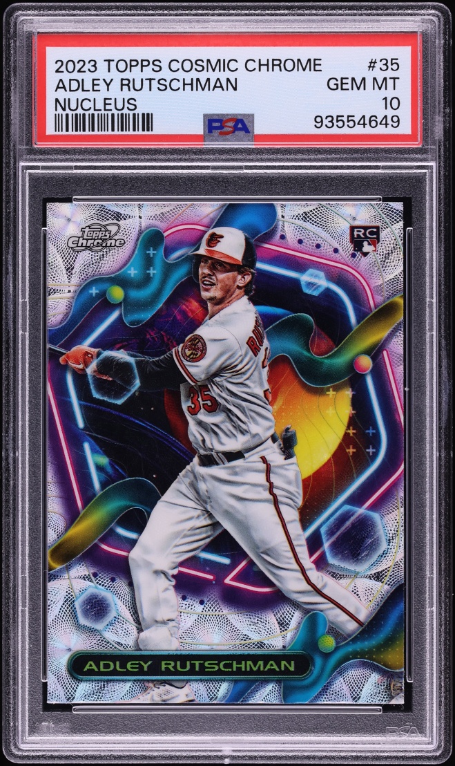 2023 Topps Chrome Cosmic Nucleus Refractor Adley Rutschman ROOKIE #35 PSA 10 GEM MINT