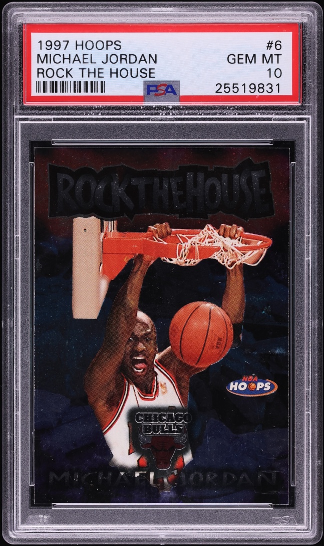 1997 Hoops Rock The House Michael Jordan #6 PSA 10 GEM MINT